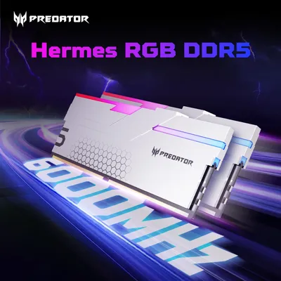 ACER PREDATOR Hermes RGB DDR5 RAM Memory 32GB(2x16GB) 6000MHz, CL28, Gaming Computer Memory Compatible with XMP 3.0/AMD EXPO