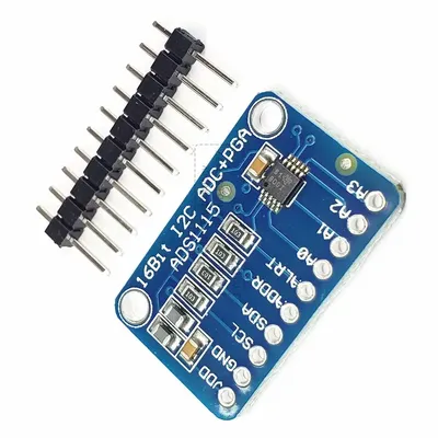 ADS1115 Modul ADC Entwicklungsboard Analog-Digital-Konvertermodul Pro Gain Verstärker MCU-ADS1115 mit 16 Bit I2C 4 Kanal Image