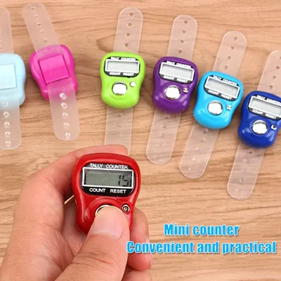 Electronic Finger Counter w/ Compass Islamic Tasbih Bead 5 Digital LED Electronic Handheld Tally Counter Clicker Counter Ring