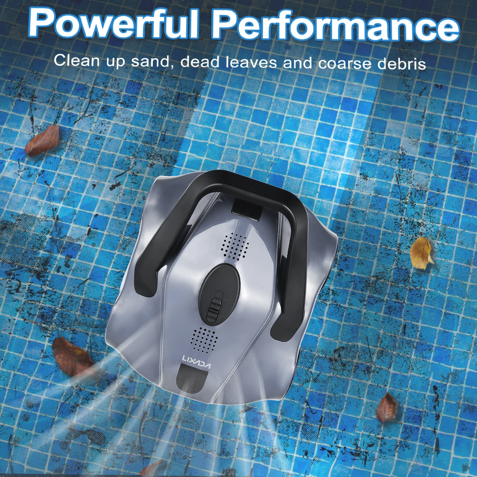 Automatischer Roboter-Poolreiniger, kabelloser Roboter-Pool-Staubsauger für flach gemahlene Pools, Poolreiniger für Flachboden-Poolreiniger