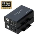 1 paio 4K 60M HDTV USB KVM Extender su RJ45 Ethernet Cat6 Video audio compatibile HDMI TX RX Dual loop out per tastiera mouse