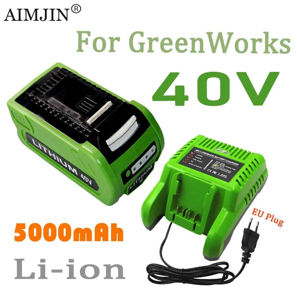 Für grün und funktioniert G-MAX 40v 10j batterie ladegerät 29482 li-ion akku 29472 st40b410 ba40l210 stba40b210 29462 20262 29282 Image