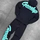 Retro Casual Harajuku Hip-hop High Street Lettere oversize Felpa con cappuccio da donna Y2k 2025 New Fashion Punk Rock Pantaloni larghi a gamba larga da uomo