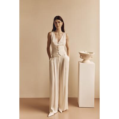 Ghost Nancy Satin Wide Leg Trousers
