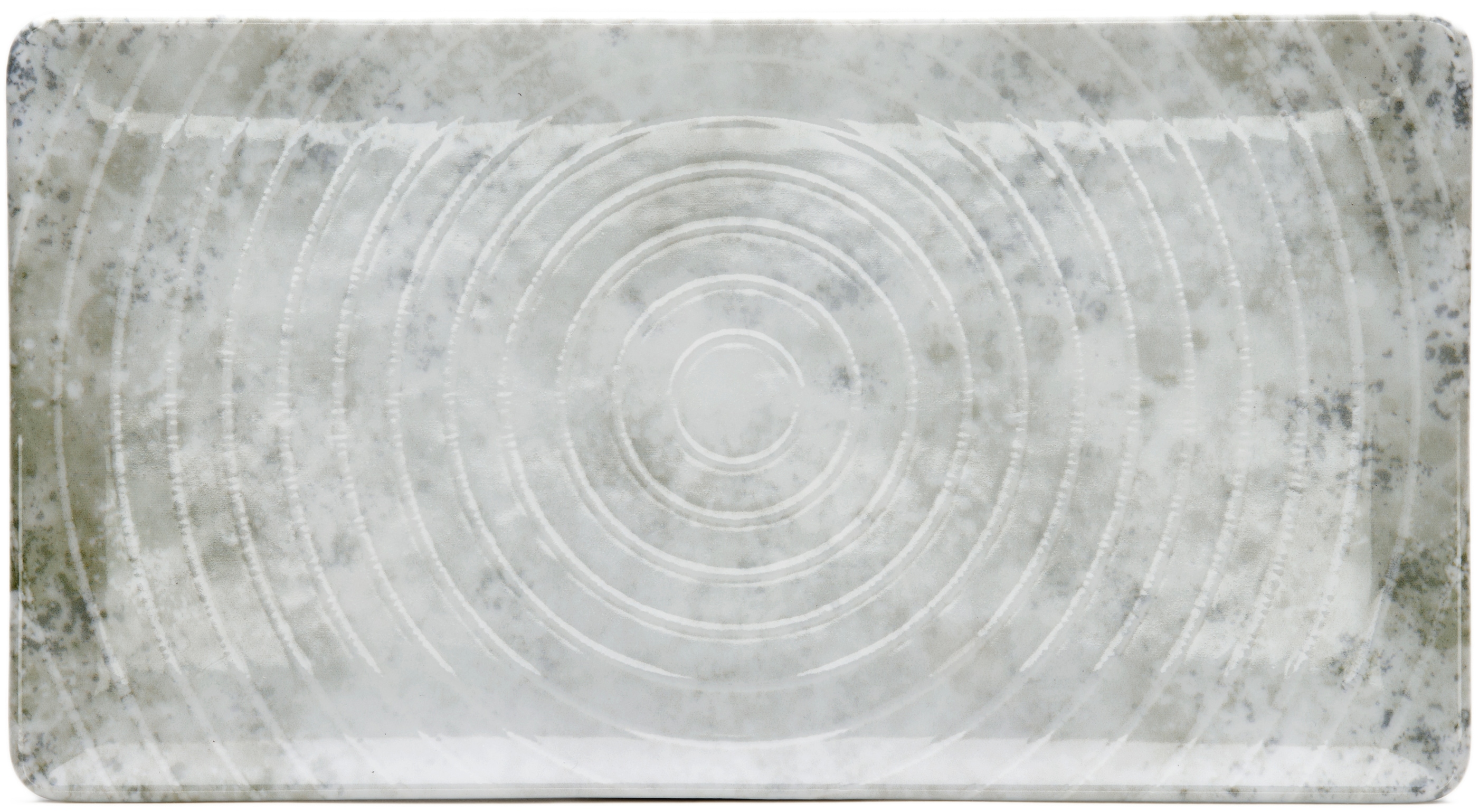 Servierplatte VAN WELL "Platte Korfu, rechteckig, 6 Stück", grau, B:13cm H:1,5cm L:24cm, Porzellan, Servierplatten, Servierplatte, spülmaschinen- und mikrowellengeeignet