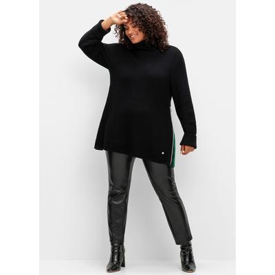 Leggings SHEEGO, Damen, Gr. 46, Normalgrößen, schwarz, 100% Polyester, unifarben, Hosen Image