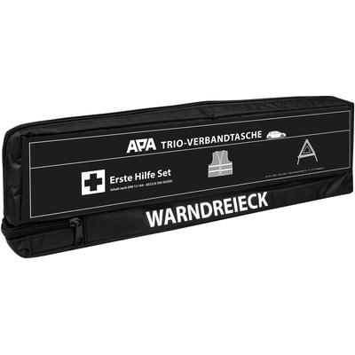 KFZ-Verbandtasche APA "TRIO-Verbandstasche mit Warndreieck und Warnweste", schwarz, B:44cm, Erste-Hilfe-Sets