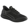 Sneaker SKECHERS "BOBS GEO LITE-FIXED EDGE", Herren, Gr. 46, schwarz, Lederimitat, Textil, unifarben, sportlich, Schuhe, Freizeitschuh, Trainingsschuh mit Slip-ins