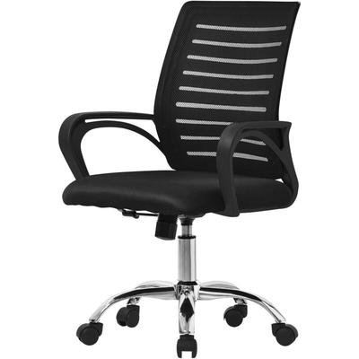 Ml-design - Bürostuhl ergonomisch, Schwarz, Höhenverstellbarer Schreibtischstuhl mit Armlehnen, Image