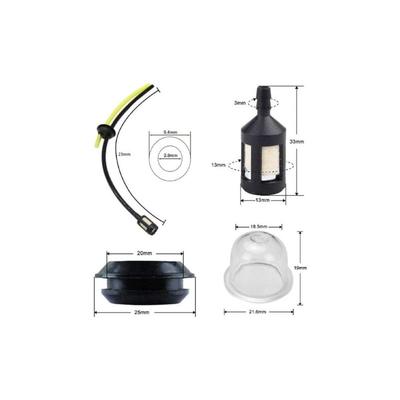 5 Stück Kraftstoffschlauch Motorsense Ersatzteile Kraftstofffilter für Trimmer Heckenschere Image