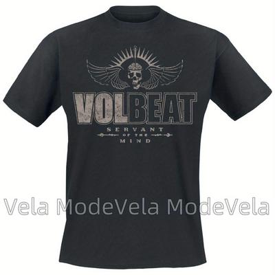 "TEMU Band Graphic Men's T-shirt - 100% Cotton Short Sleeve Tee With Skull & , " Of " Print, Regular Fit Casual Shirt For Concerts & Casual Attire, Apparel, Erveday Clothing, Breathable Fabric" Image