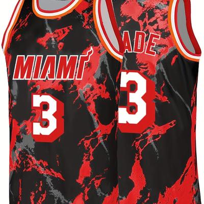 TEMU Men's # 3 Embroidered Basketball Jersey Slightly Stretch Breathable Sports , Sleeveless Basketball Shirt For Training Competition Party