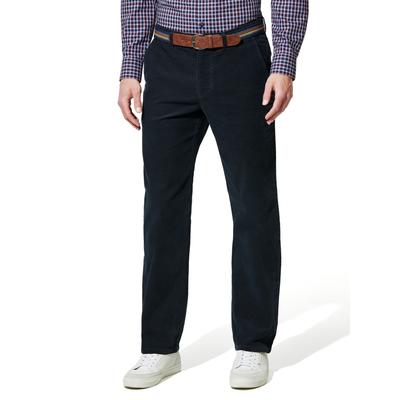 Walbusch Herren Gürtel-Cord Chino Hose Blau Image