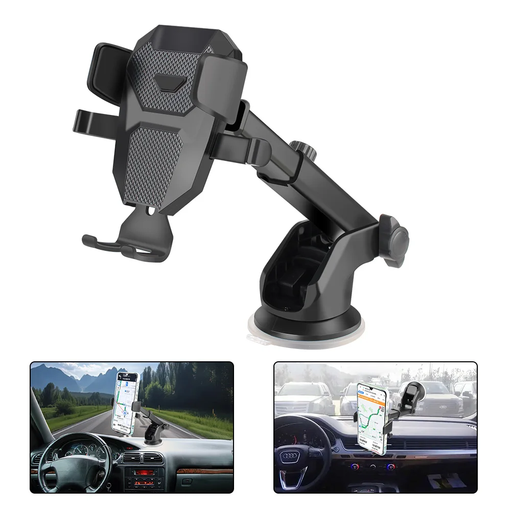 Autotelefon halter 6,7 Grad drehbare Dehnung mit Saugnapf GPS-Navigations unterstützung für 4-6, 5 Zoll Handyst änder Image