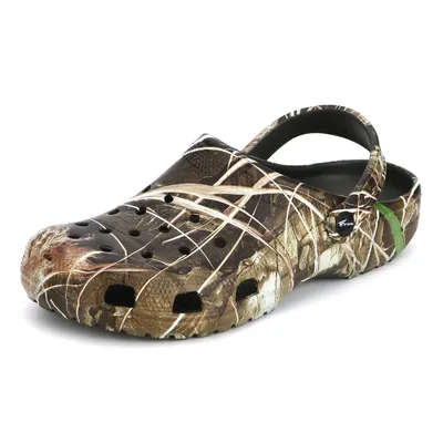 8Fans Camo Clogs for Men,Outdoor Garden Slip On Sandals Summer Water Beach Shoes Lightweight Breathable Non Slip Casual Slippers