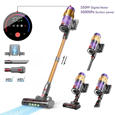 Armo V18 Wireless Handheld Vacuum Cleaner 50kPa 550W Power 6 in 1 Cordless Vacuum Cleaner LED Display Handheld Sweeper Machine