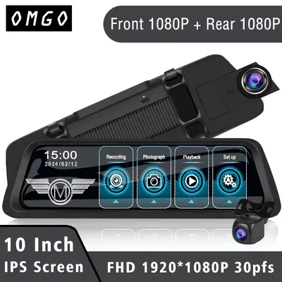 10 Zoll Auto DVR Spiegel voll HD1080p Stream Rückspiegel IPS Bildschirm Dash Kamera Dash Cam Dual Lens Auto Kamera Laufwerk Recorder