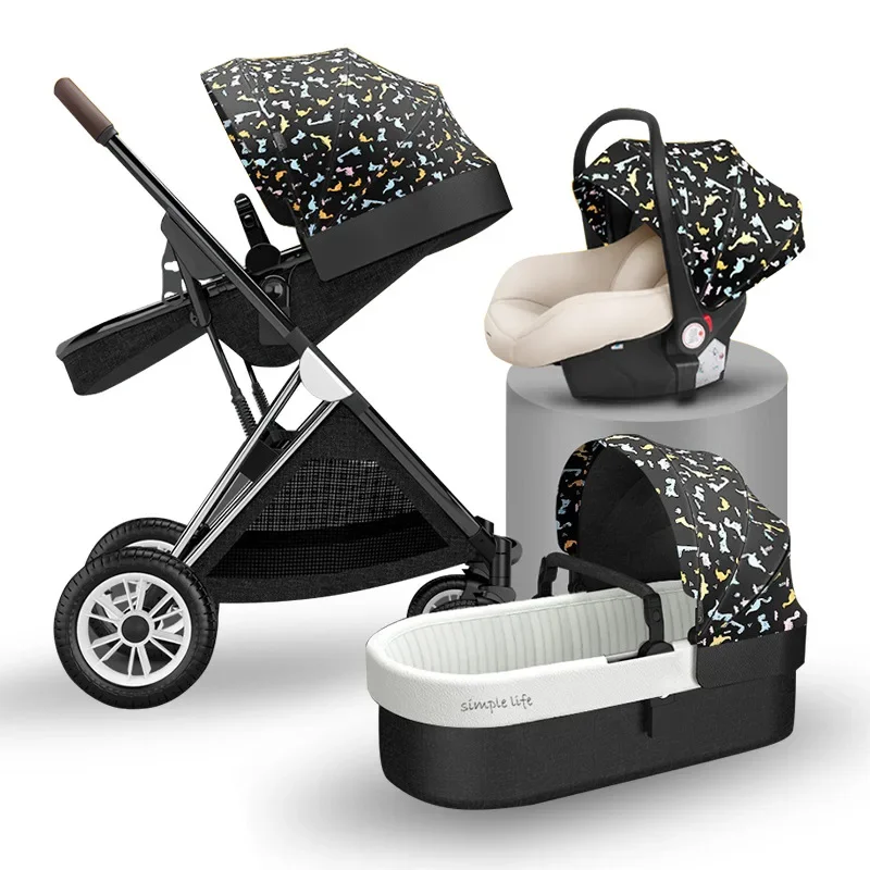 Kinderwagen 3-in-1 Baby Cariage Kinderwagen Kinderwagen Kinderwagen Autositz Newbron Kinderwagen Reise Klappwagen Hohe Landschaft