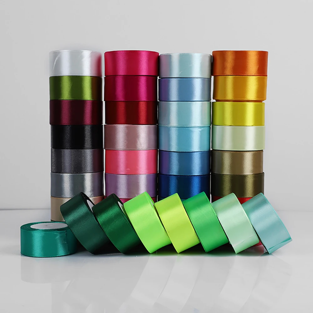 25-Yard-Acryl-Polyester-Band-Set für Geschenk verpackungen-dekorative Satin bänder für Weihnachten, hand gefertigte Schleifen und Geschenk verpackungen Image