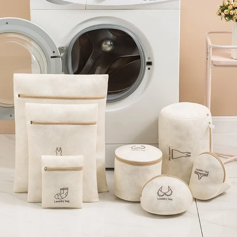 Wäsche sack feinmasc higer Stick druck Wäsche beutel Haushalts kleidung Reinigung Wasch beutel für Waschmaschinen neu 7 Größe Image