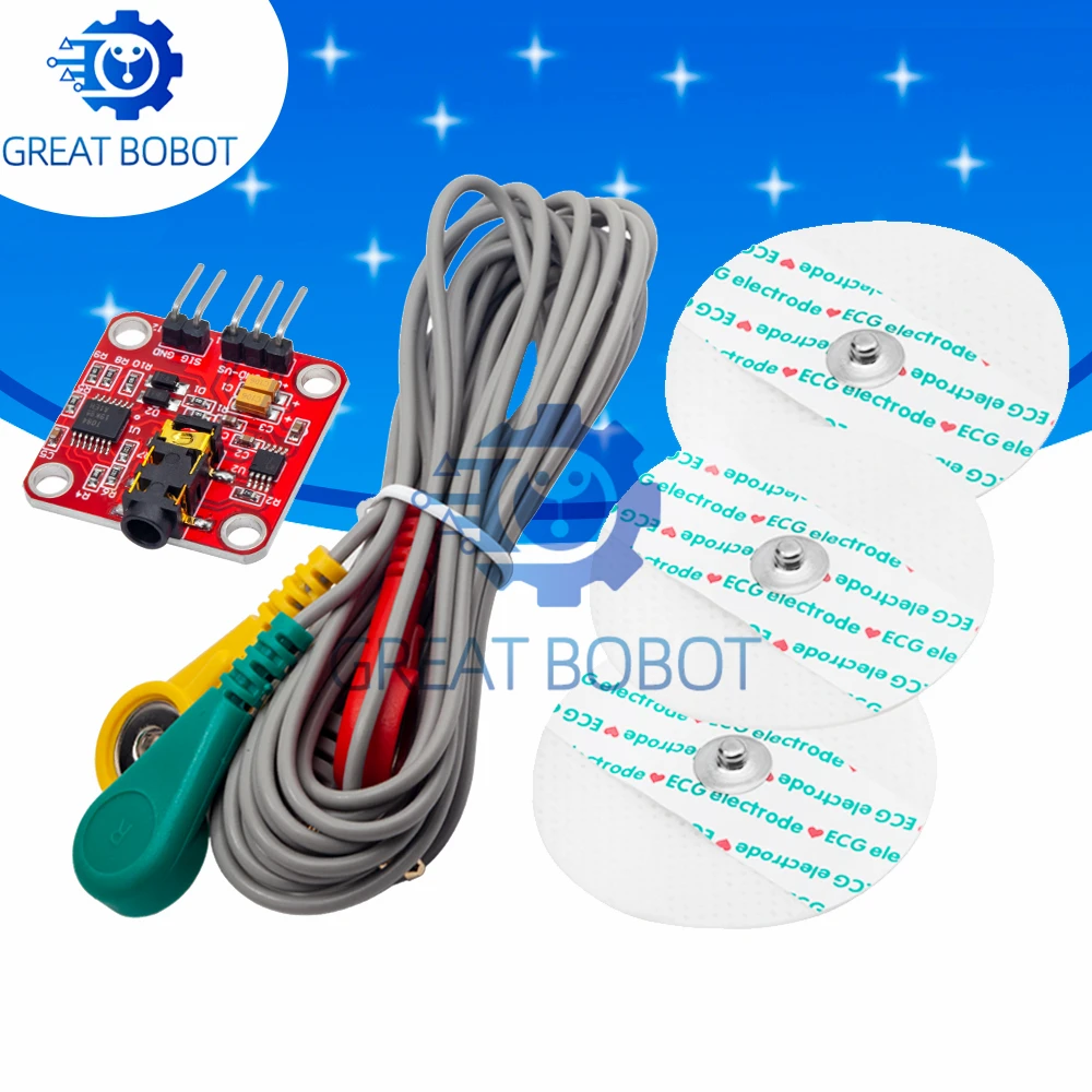 BS Muscle Electrical Sensor Module Muscle Analog Signal EMG Raw Signal Collection Elektronisches Entwicklungskit für Arduino Image