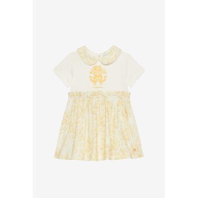 Roberto Cavalli Rc Monogram Dress With Floral Print - Female Baby Girls (6m