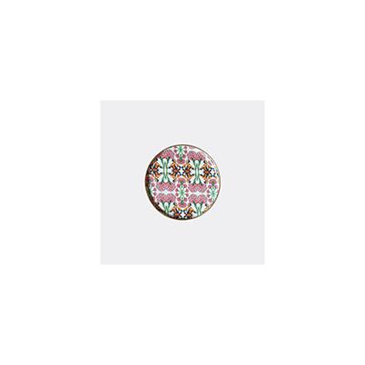 Les-Ottomans Patch Nyc Tray, Pink And Green