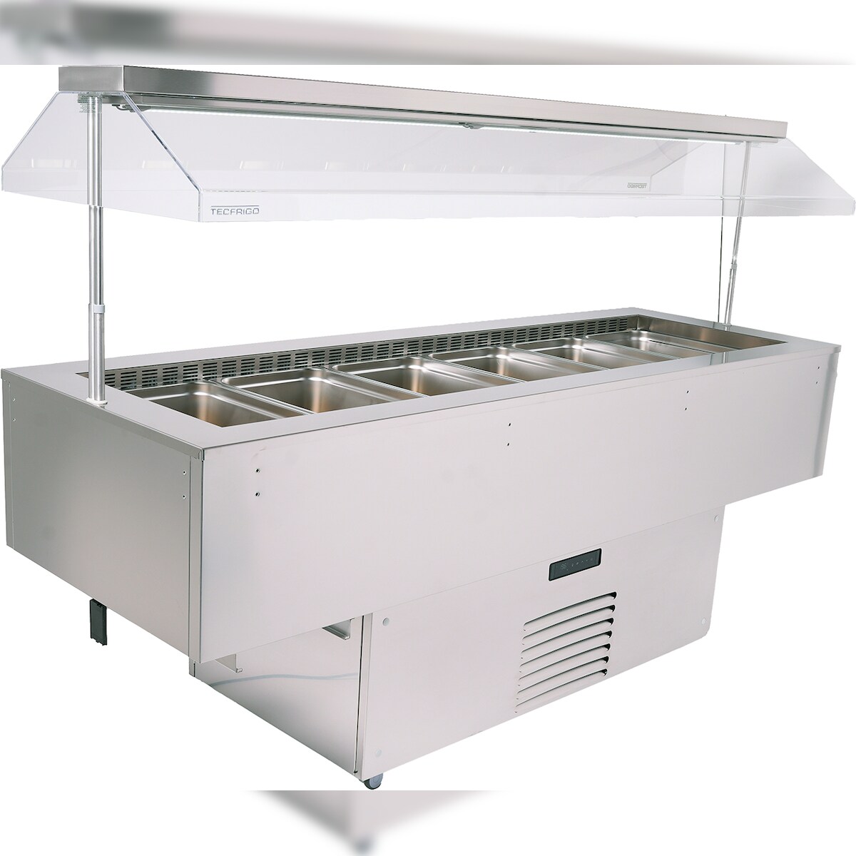 KBS Gastrotechnik KBS Salatbar Isola 6M VT Inox, 2185 x 750 x 1500 mm (BxTxH), steckerfertig - 230 V, fahrbar Image