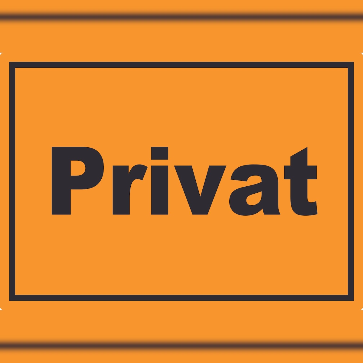 HB-Druck Privat Schild schwarz-orange A5 (148x210mm) Image