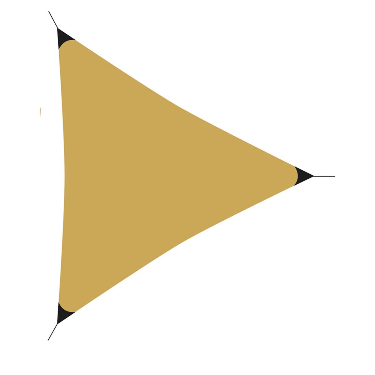 WellHome - Ockergelbe Markise aus Polyestergewebe 3,6 x 3,6 m mit Metallhaken und Tasche mit Reißverschluss Image