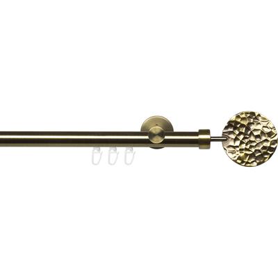Gardinenstange LIEDECO "Innenlaufgarnitur 20 mm Blues Jimi" Gr. 3, gold (messingfarben, antikgoldfarben), L:200cm Ø:20mm, Eisen, Gardinenstangen, Gardinenstange Komplett Image