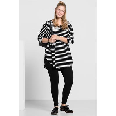 Leggings SHEEGO, Damen, Gr. 48, Normalgrößen, schwarz, 95% Baumwolle, 5% Elasthan, unifarben, Hosen Image