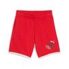 Trainingsshorts PUMA "LITTLE RUNNERS SHORTS TR PS", Kinder, Gr. 122, N-Gr, rot (for all time rot), Sweatware, Obermaterial: 68% Baumwolle, 32% Polyester, bedruckt, sportlich, regular fit ca. Mitte Knie, Hosen