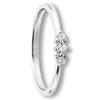 Diamantring ONE ELEMENT "0.1 ct Diamant Brillant Ring aus 585 Weißgold" Gr. 52, silber, Fingerringe, Damen, 52, 0,1 ct mit Diamant, Weißgold 585-Gold-Diamanten, Weißgold 585, Gold, Diamanten, für Damen – klassisch & elegant im Design