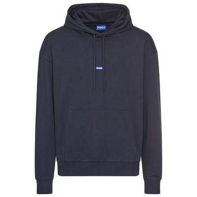 Kapuzensweatshirt HUGO BLUE "Nalonso", Herren, Gr. XXXL, blau (navy415), Sweatware, Obermaterial: 100% Baumwolle, unifarben, casual, relaxed fit, hoch geschlossener Ausschnitt, Langarm weit Bündchen, Sweatshirts, mit Kängurutasche Image