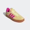 Sneaker ADIDAS SPORTSWEAR "VL COURT 3.0", Gr. 42, powder gelb, shock pink, gold metallic, Leder, Synthetik, sportlich, Schuhe, inspiriert vom Design des adidas samba