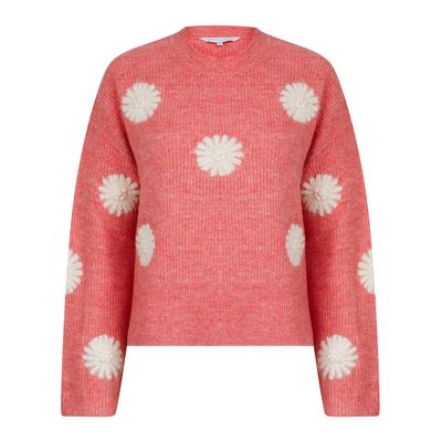 Jumpers Gooseberry Women's Drop Shoulder Embroidered Crew Neck Rib Knit Jumper in Confetti - Amara Reya / S - Tokyo Laundry