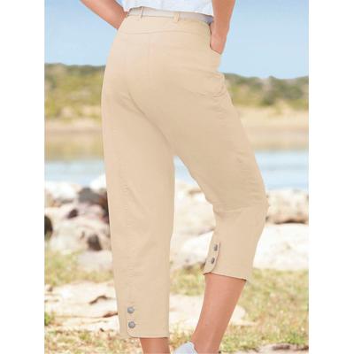 7/8-Jeans CASUAL LOOKS, Damen, Gr. 26, Kurzgrößen, beige (berber), 96% Baumwolle, 4% Elasthan, unifarben, 7/8-Länge, Jeans Image