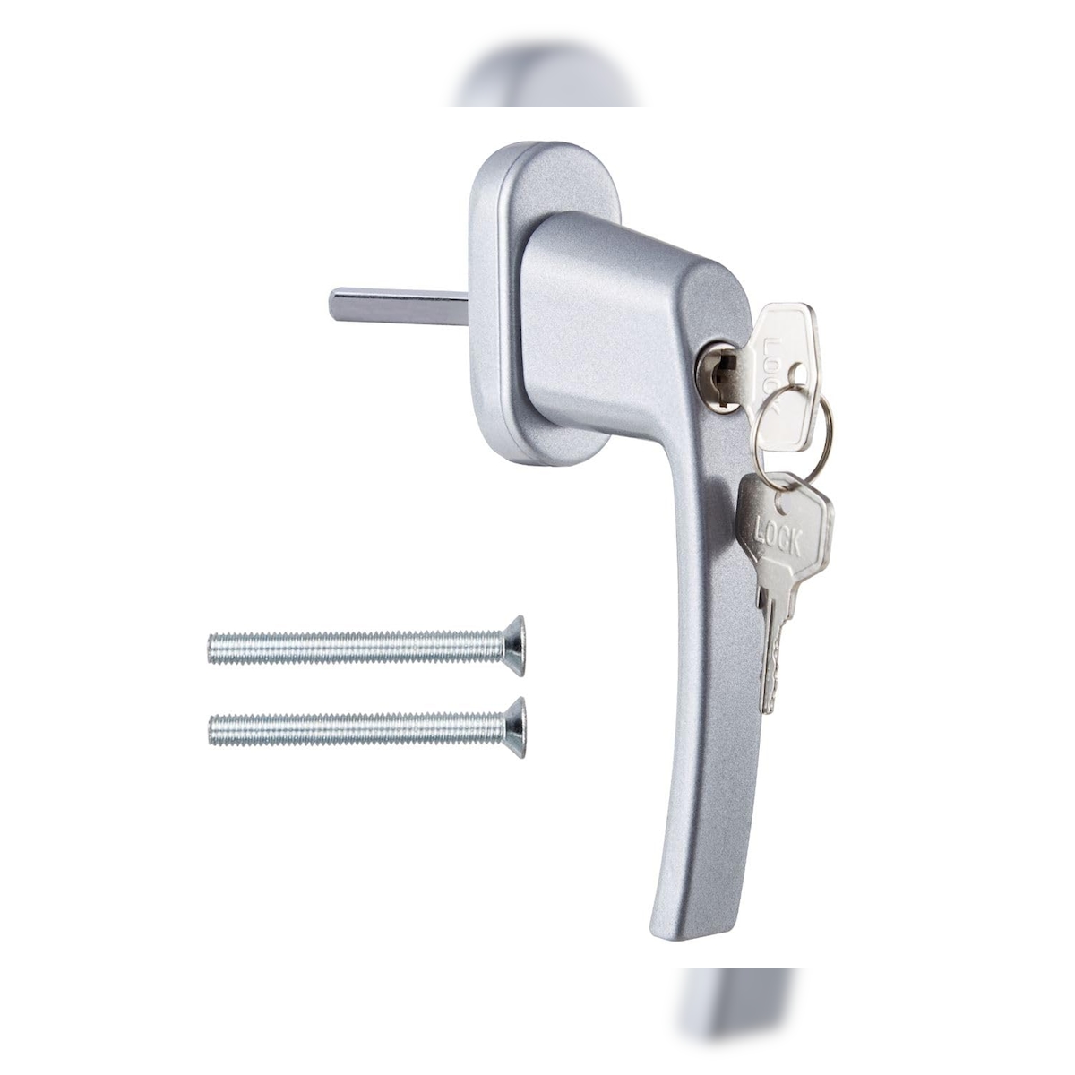 ID Dinkel Fenstergriffe abschließbar 10 Stück Aluminium Silber Druckknöpfe Balkontürgriff außen Image