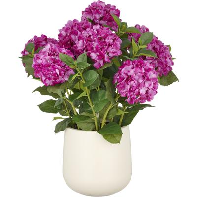 Kunstpflanze CREATIV GREEN "Hortensie", lila, H:70cm, Kunststoff, Kunstpflanzen, im eleganten Topf
