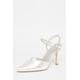 Quiz Womens Silver Diamante Strap Court Heels - Size UK 8 | Quiz Sale | Discount Designer Brands