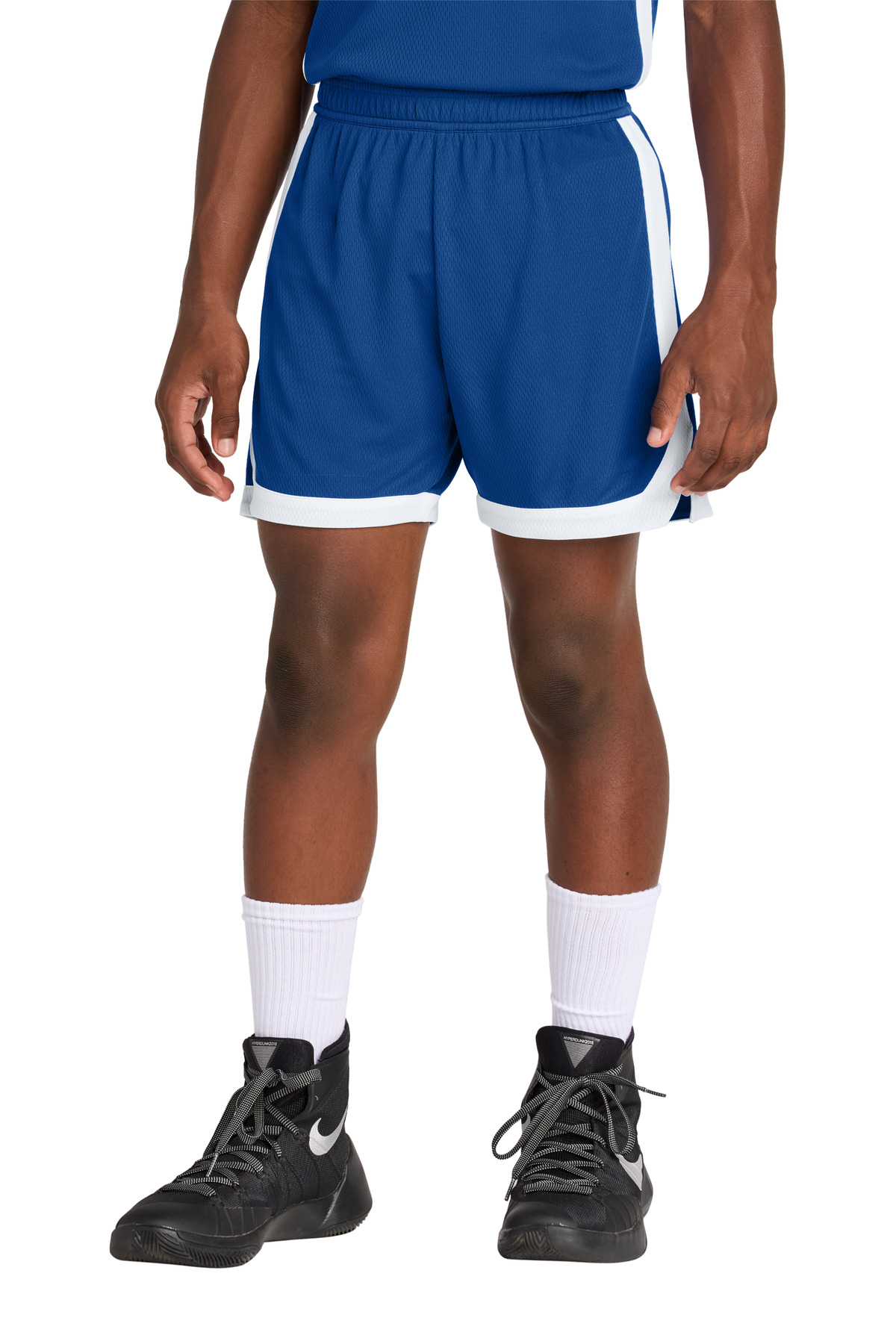 Sport-Tek YST901 Youth Rival Basketball 5' Short in True Royal/White size Large | Polyester