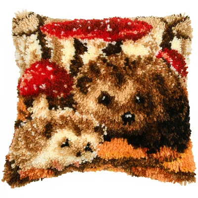 Knüpfkissen Igelmama & Kind Image