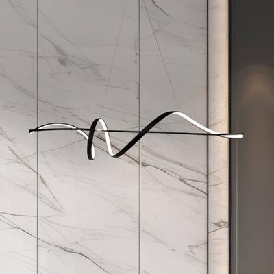 Hängelampe Sash Milagro Lighting, schwarz, für Wohn- / Esszimmer, Metall, Modern Image