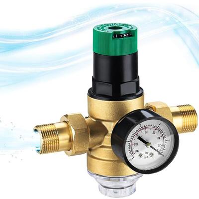 3/4 Zoll Wasserdruckminderer, Druckminderer mit Wasserdruckmessgerät und Netzfilter, Image