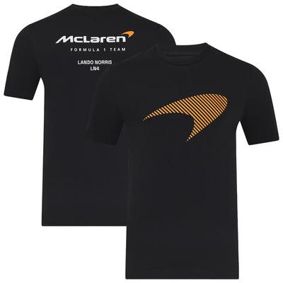 McLaren Lando Norris Fahrer T-Shirt – Schwarz – Unisex Image