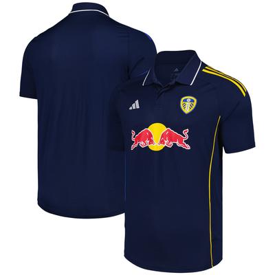 Leeds United adidas Trainings-Poloshirt – Marineblau Image
