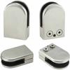 4 pezzi di staffe per morsetti in vetro, 6-8 mm, in acciaio inox, supporti per morsetti in vetro