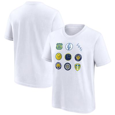 Leeds United Wappen-T-Shirt mit Grafik – Weiß – Kinder Image