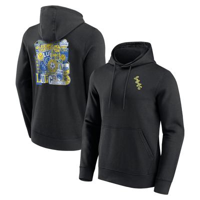 Leeds United Hoodie mit Sticker-Grafik – Schwarz – Herren Image